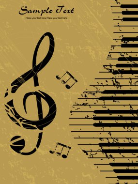 Illustration of musical background clipart