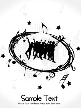 Illustration of musical background clipart