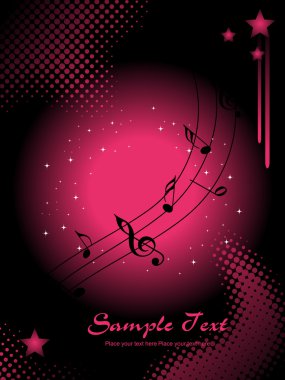 Illustration of musical background clipart