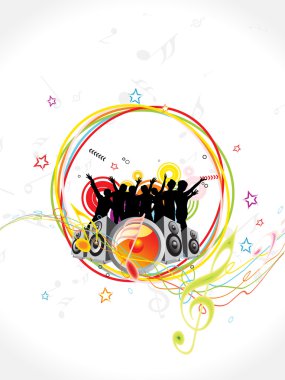 Illustration of musical background clipart