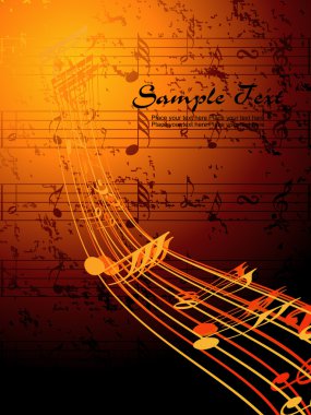 Illustration of musical background clipart