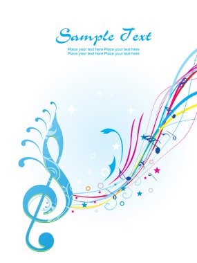 Illustration of musical background clipart