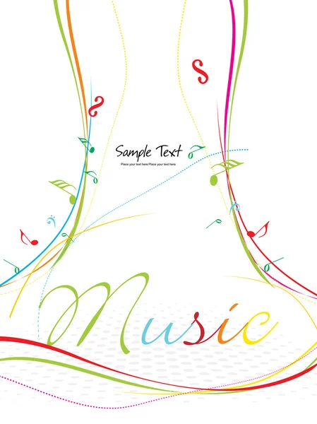 Illustration av musikalisk bakgrund — Stock vektor