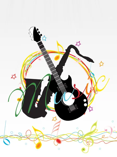 Illustration of musical background — Stock Vector