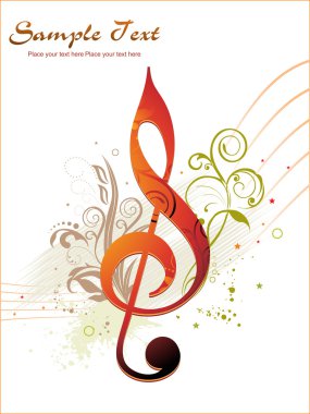 Illustration of musical background clipart