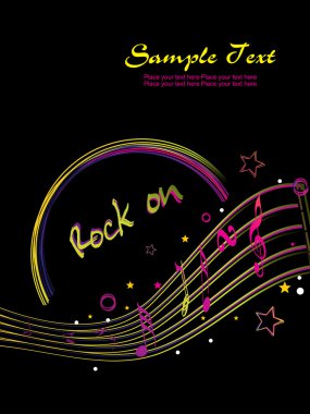 Illustration of musical background clipart