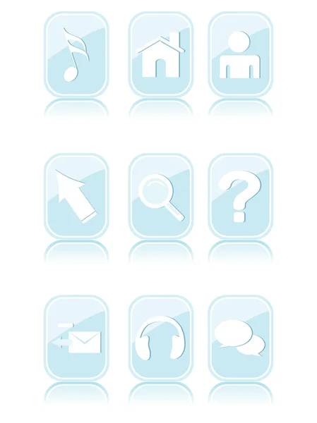 Arrière-plan avec ensemble d'icône — Image vectorielle