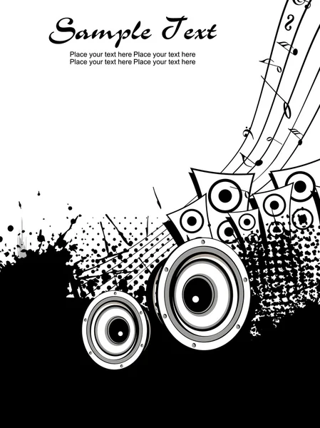 Illustrazione del background musicale — Vettoriale Stock