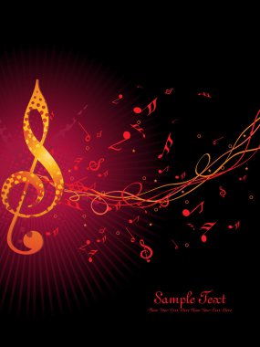 Vector illustration of musical background clipart