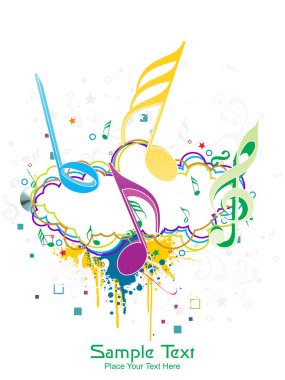 Vector illustration of musical background clipart