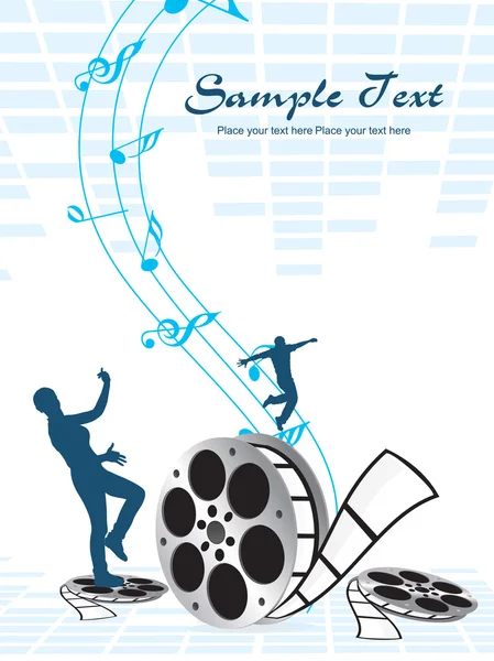 Vector ilustración de fondo musical — Vector de stock