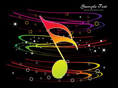 Illustration of musical background clipart