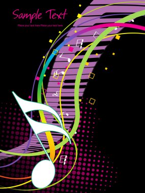 Illustration of musical background clipart