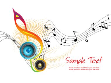 Illustration of musical background clipart