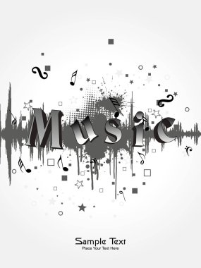 Illustration of musical background clipart