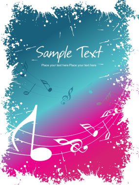 Illustration of musical background clipart