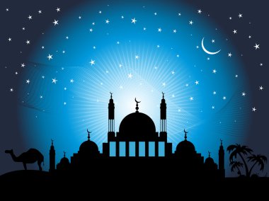 Islamic celebration background clipart