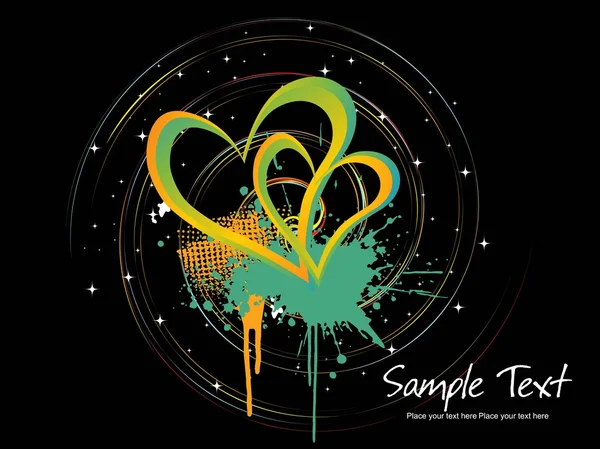 Grungy fond d'amour, illustration — Image vectorielle