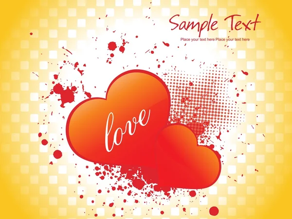 Grungy love background, illustration — Stock Vector