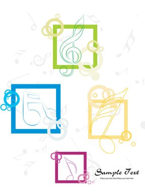 Abstract musical background clipart