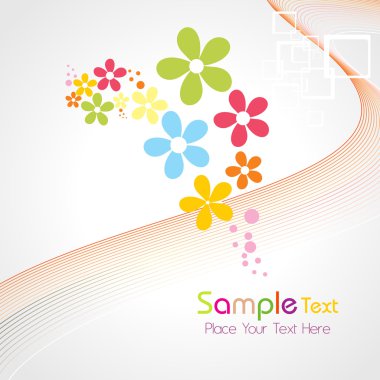 Abstract colorful bloom background clipart