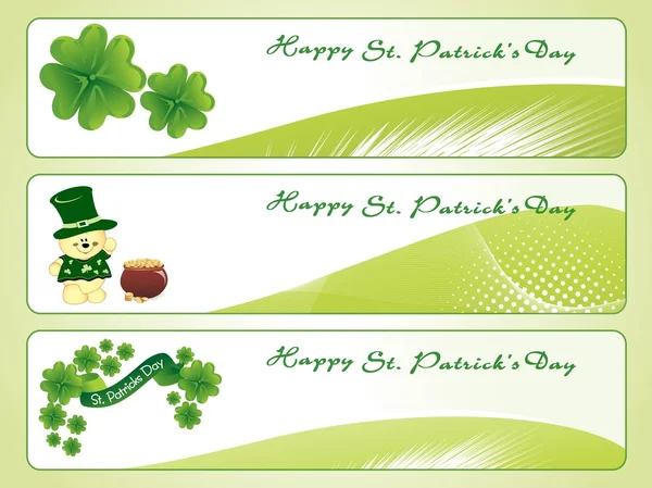 Vector set of patrick day banner — Stock Vector