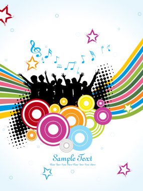 Musical background illustration clipart