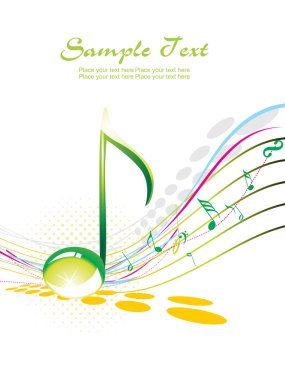 Musical background illustration clipart