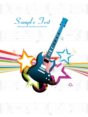 Musical background illustration clipart