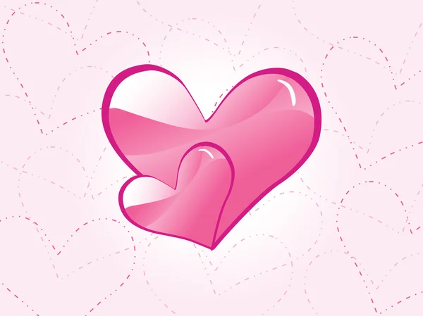 Romantiska illustration för alla hjärtans dag — Stock vektor