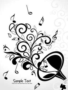 Vector illustration of music background clipart