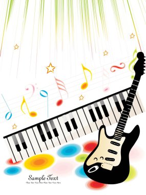 Vector illustration of music background clipart