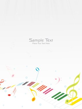 Vector illustration of music background clipart