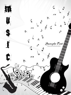 Vector illustration of music background clipart