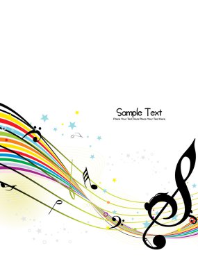 Vector illustration of music background clipart