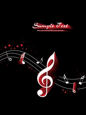 Vector illustration of music background clipart