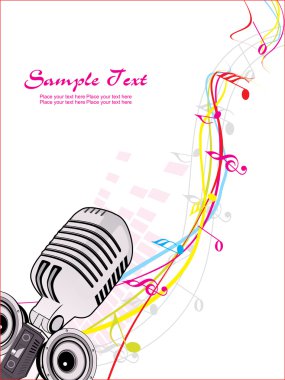 Vector illustration of music background clipart