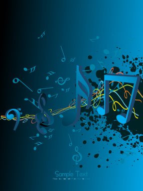 Vector illustration of music background clipart