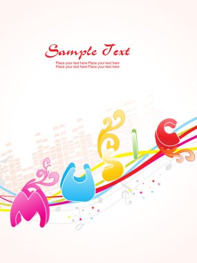 Vector illustration of music background clipart