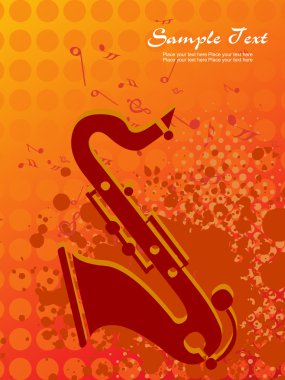 Vector illustration of music background clipart