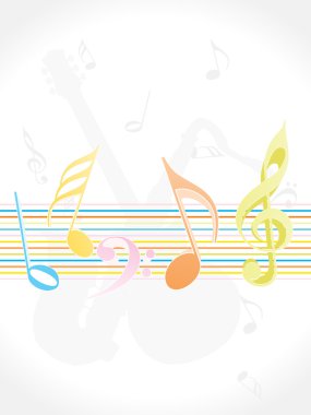 Vector illustration of music background clipart