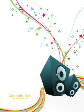 Vector illustration of music background clipart