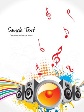 Vector illustration of music background clipart