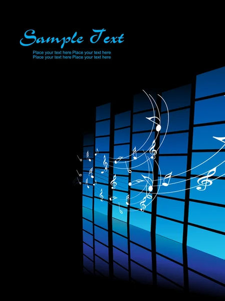 Illustrazione vettoriale del background musicale — Vettoriale Stock