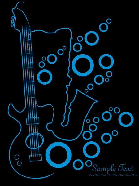 Illustration vectorielle de fond musical — Image vectorielle