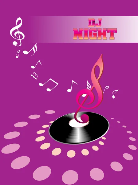 Concept for dj night — Stock Vector