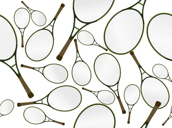 Coleção de raquete de tênis — Vetor de Stock