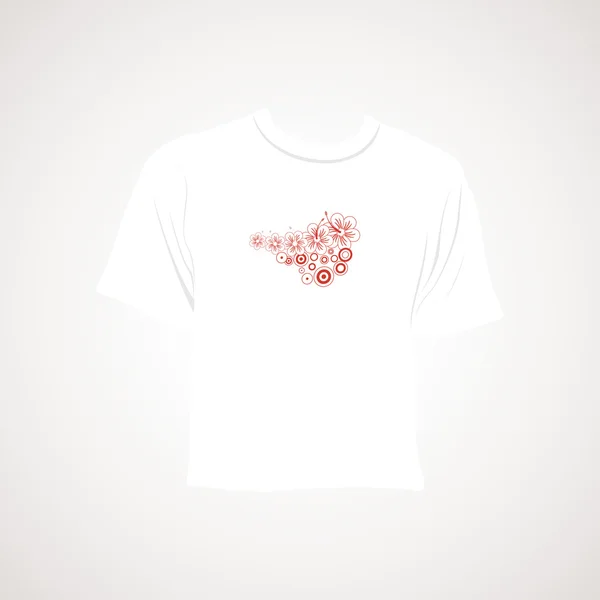 T-shirt isolé avec fond — Image vectorielle