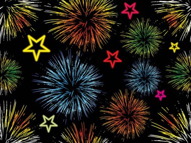 Abstract firework background clipart