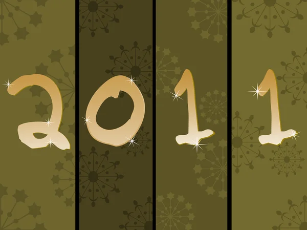 Fondos de pantalla para año nuevo 2011 — Vector de stock